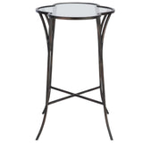 Adhira Accent Table, Aged Black-Furniture - Accent Tables-High Fashion Home