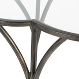 Adhira Accent Table, Aged Black-Furniture - Accent Tables-High Fashion Home