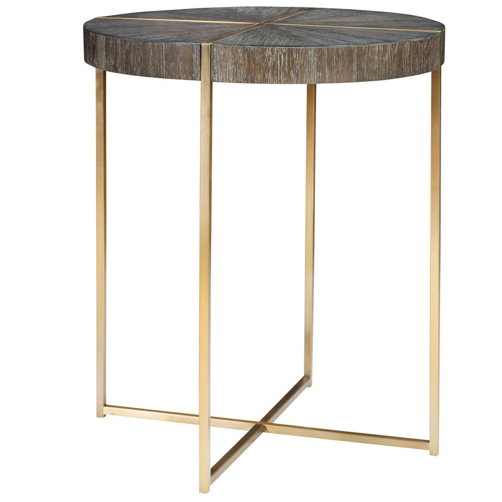 Taja Accent Table, Brushed Brass