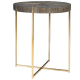 Taja Accent Table, Brushed Brass