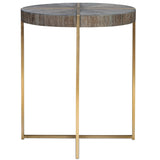 Taja Accent Table, Brushed Brass