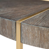 Taja Accent Table, Brushed Brass