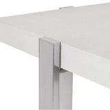 Arnaut Accent Table, Brushed Silver-Furniture - Accent Tables-High Fashion Home