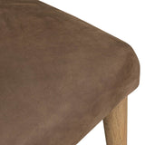 Marela Leather Dining Chair, Nubuck Cigar, Set of 2 by Four Hands