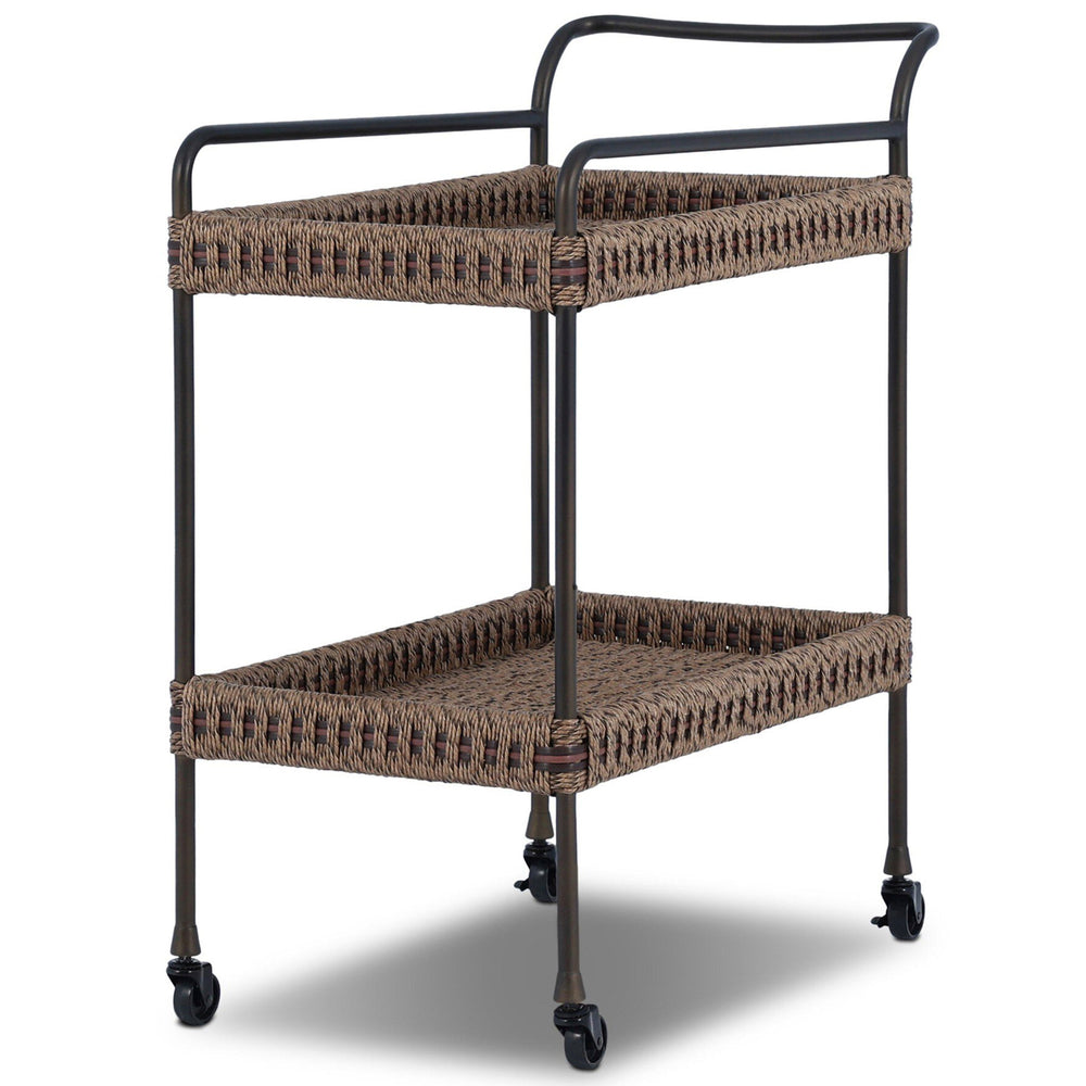 Landi Outdoor Bar Cart, Aged Bronze by Four Hands