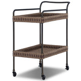 Landi Outdoor Bar Cart, Aged Bronze by Four Hands