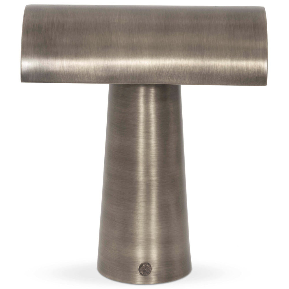 Lumo Cordless Table Lamp, Antique Nickel by Four Hands