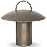 Kivo Cordless Table Lamp, Antique Nickel by Four Hands