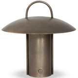 Kivo Cordless Table Lamp, Antique Nickel by Four Hands