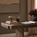 Kivo Cordless Table Lamp, Antique Nickel by Four Hands
