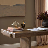 Nyra Cordless Table Lamp, Antique Nickel by Four Hands