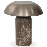 Zana Cordless Table Lamp, Antique Nickel/Charcoal  by Four Hands