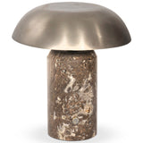 Zana Cordless Table Lamp, Antique Nickel/Charcoal  by Four Hands