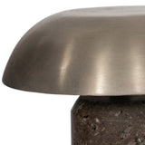 Zana Cordless Table Lamp, Antique Nickel/Charcoal  by Four Hands
