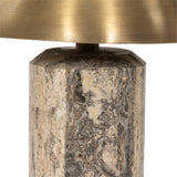 Zana Cordless Table Lamp, Antique Brass/Grey Stripe by Four Hands