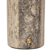 Zana Cordless Table Lamp, Antique Brass/Grey Stripe by Four Hands