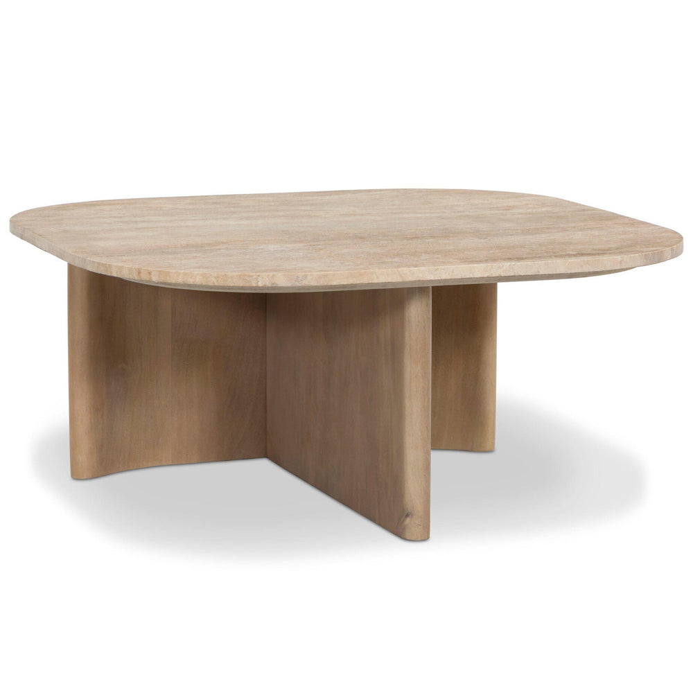 Christopher Coffee Table, Taupe Travertine by Four Hands