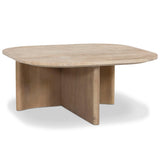 Christopher Coffee Table, Taupe Travertine by Four Hands