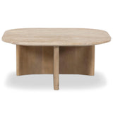 Christopher Coffee Table, Taupe Travertine by Four Hands