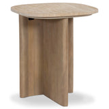 Christopher End Table, Taupe Travertine by Four Hands