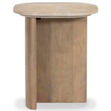 Christopher End Table, Taupe Travertine by Four Hands