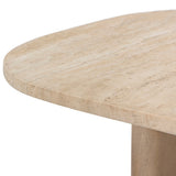 Christopher End Table, Taupe Travertine by Four Hands