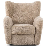 Amelie Swivel Recliner, Beige Shearling by Four Hands