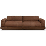 Voller 96" Leather Sofa, Nubuck Tobacco by Four Hands