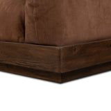 Voller 96" Leather Sofa, Nubuck Tobacco by Four Hands
