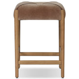 Auden Leather Stool, Monte Mushroom by Four Hands