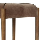 Auden Leather Stool, Monte Mushroom by Four Hands