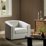Presley Swivel Chair, Nomad Snow by Four Hands
