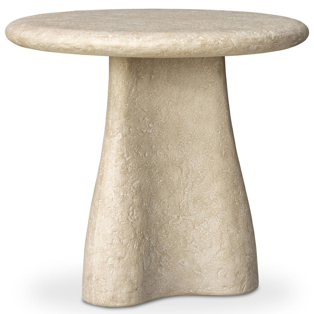 Rosso Outdoor End Table, Weathered Natural by Four Hands