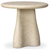 Rosso Outdoor End Table, Weathered Natural by Four Hands