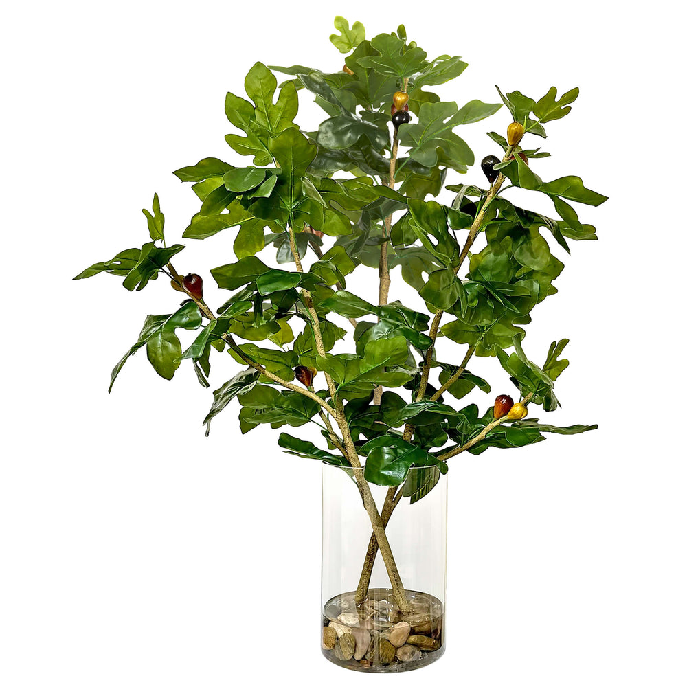 Faux Fig in Glass Planter-Accessories-High Fashion Home