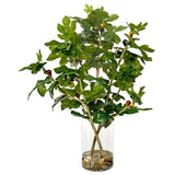 Faux Fig in Glass Planter-Accessories-High Fashion Home