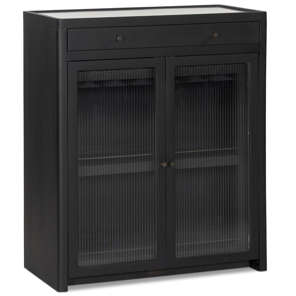 Santiago Bar Cabinet, Smoked Black by Four Hands