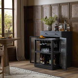 Santiago Bar Cabinet, Smoked Black by Four Hands