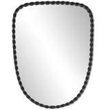 Dren Wall Mirror, Matte Black by Four Hands