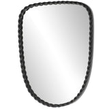 Dren Wall Mirror, Matte Black by Four Hands