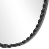 Dren Wall Mirror, Matte Black by Four Hands