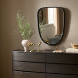 Dren Wall Mirror, Matte Black by Four Hands