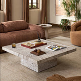 Lex Coffee Table, Sand Marble by Four Hands
