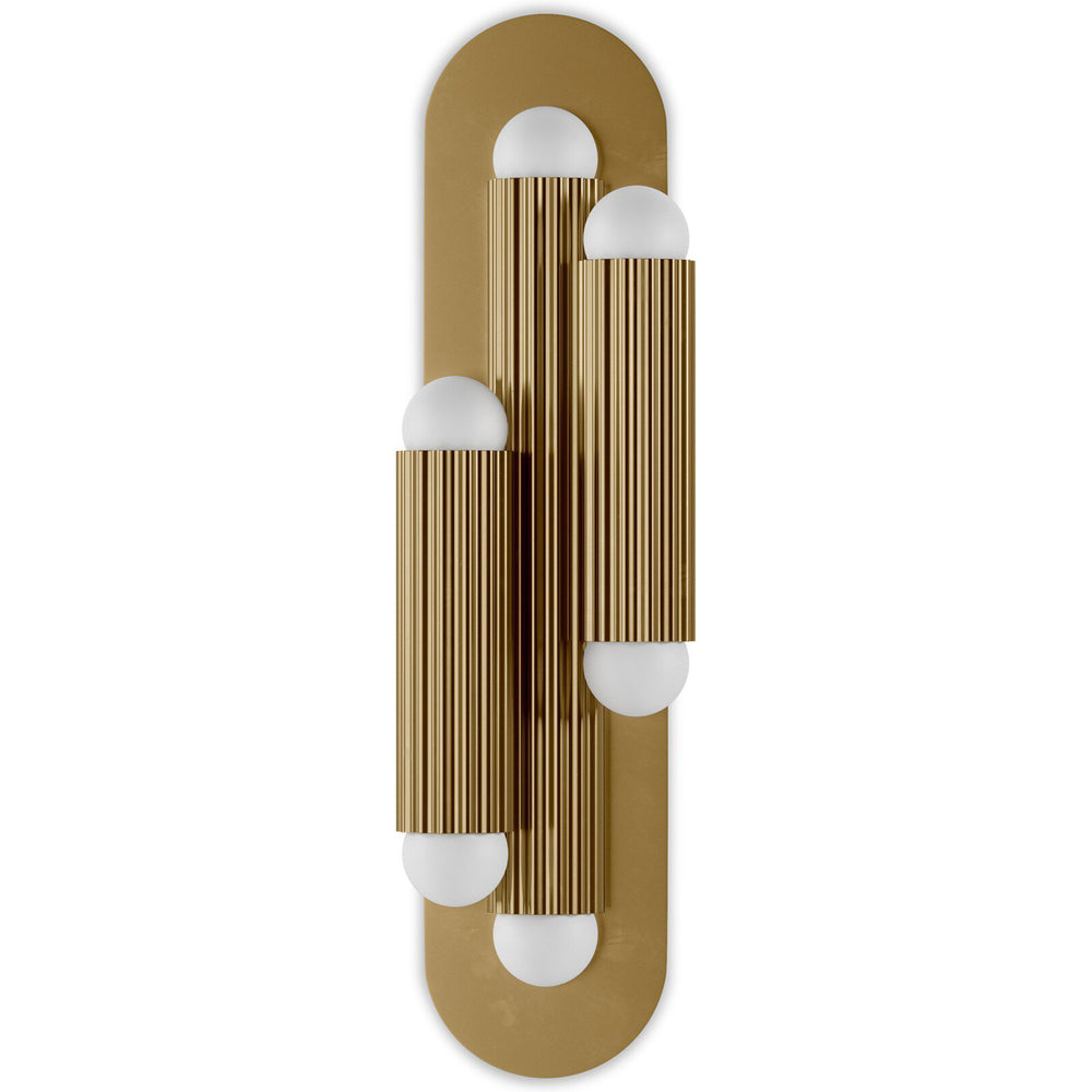 Vesta Triple Sconce, Burnished Brass by Four Hands