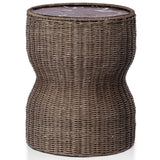 Brixby Outdoor End Table, Merlot Marble by Four Hands