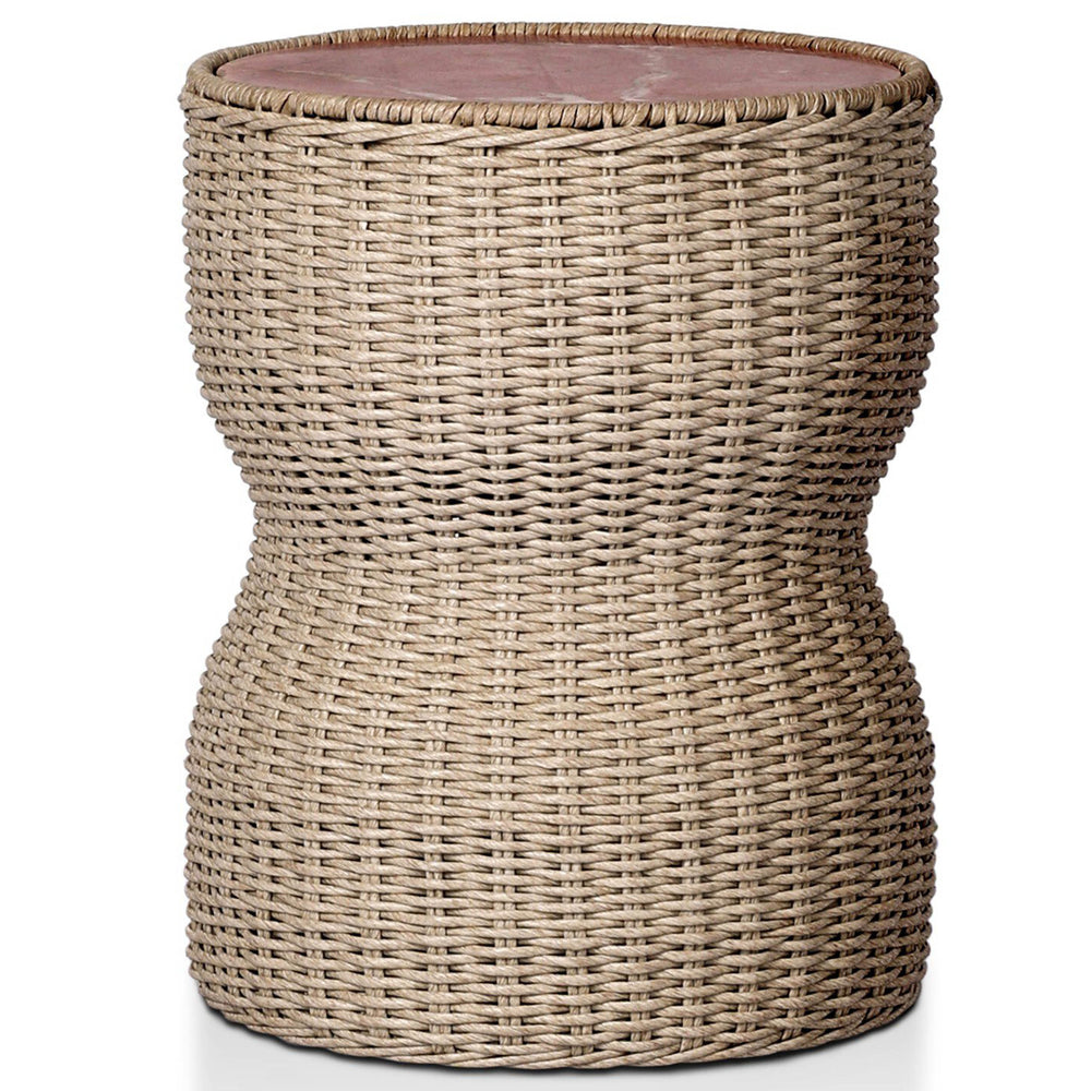 Brixby Outdoor End Table, Desert Marble by Four Hands