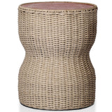 Brixby Outdoor End Table, Desert Marble by Four Hands