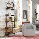 Rhordyn Etagere, Aged Gunmetal-Furniture - Storage-High Fashion Home