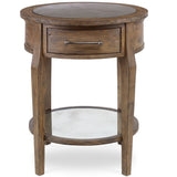 Raelynn Lamp Table, Weathered Pecan-Furniture - Accent Tables-High Fashion Home