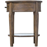 Raelynn Lamp Table, Weathered Pecan-Furniture - Accent Tables-High Fashion Home